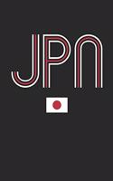 Vintage Japan Notebook - Japan Diary - Retro Japanese Flag Journal - Japan Gifts: Medium College-Ruled Journey Diary, 110 page, Lined, 6x9 (15.2 x 22.9 cm)