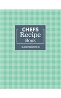 Blank recipe book for chefs to write in