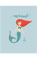 Notebook: Little mermaid cover and Dot pages, Extra large (8.5 x 11) inches, 110 pages, notebooks and journals(1 Little Mermaid Notebook,)