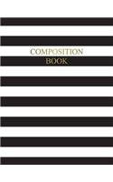 Composition Book: Gold Trendy Notebook - 150-Page Blank Journal - 8.5 X 11 Glossy Softcover(Trendy Notebooks)