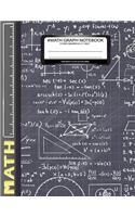 #Math graph notebook 1/2 inch squares 8.5 x 11 For math study&teaching