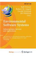 Environmental Software Systems. Infrastructures, Services and Applications