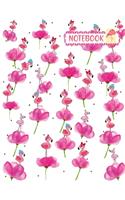 Notebook.Flamingo Notebook College Ruled Jounal Set For Girls, Little Girl.One Subject School Exercise Book-Pink Flamingo Watercolor.