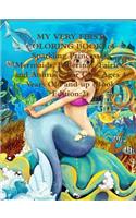 MY VERY FIRST COLORING BOOK! of Sparkling Princesses, Mermaids, Ballerinas, Fairies, and Animals: For Girls Ages 4 Years Old and up (Book Edition:2)