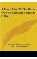 Hand List Of The Birds Of The Philippine Islands (1906)