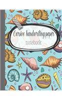 Cursive handwriting paper notebook