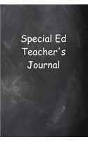 Special Ed Teacher's Journal Chalkboard Design Lined Journal Pages