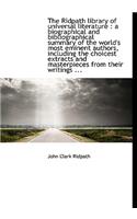 The Ridpath Library of Universal Literature: (English)
