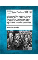 Substance of the Speech of Joseph Phillimore, LL. D.