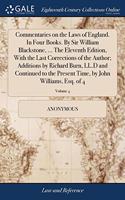 COMMENTARIES ON THE LAWS OF ENGLAND. IN