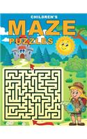 Children's Maze Puzzles: Let your kid follow this easy and fun activity book, explore each maze and let them find the right way while getting educated!