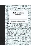 Math Notebook 1/2 Inch Squares: (Math Notebook)