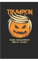 Halloween - Trumpkin: Graph Paper Journal (6" X 9" - 120 Pages/ 5 Squares per inch) - Happy Halloween Gift Idea for Women, Men, Kids and Teacher