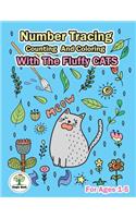 Number Tracing, Counting And Coloring With The Fluffy Cats.