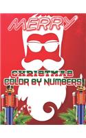 Merry Christmas Color By Numbers: a beautiful colouring book with Christmas designs on a black background, for gloriously vivid colours