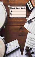 Blank Sheet Music: Staff Paper Notebook - 12 Stave (Blank Sheet Music Composition Notebook) - 108 Pages Large Print 8.5"x11" Blank Sheet Music(4 Blank Sheet Music)