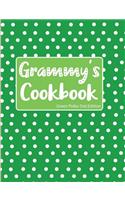 Grammy's Cookbook Green Polka Dot Edition