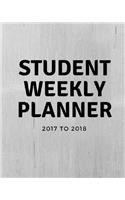 Student Weekly Planner 2017 To 2018