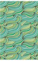 Bullet Journal Abstract Waves Greens: Graph Design - 162 Numbered Pages with 150 Graph Style Grid Pages, 6 Index Pages and 2 Key Pages in Easy to Carry 5.5 X 8.5 Size