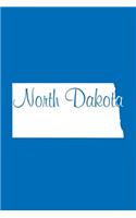 North Dakota - Cobalt Blue Lined Notebook with Margins: 101 Pages, Medium Ruled, 6 x 9 Journal, Soft Cover