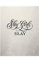 Slay Girl Slay Notebook - 5x5 Quad Ruled: 8.5 x 11 - 200 Pages - Graph Paper - School Student Teacher Office