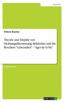Theorie und Empirie von Dichtungsübersetzung. Hölderlins und Du Bouchets 