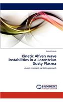 Kinetic Alfven wave instabilities in a Lorentzian Dusty Plasma