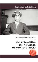 List of Identities in the Gangs of New York (Book)