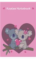 Koalas Notebook: Lined Notebook/ Journal, 110 Pages, 6x9, Soft Cover, Matte Finish