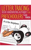 Letter Tracing Book Handwriting Alphabet for Preschoolers Cute PANDA