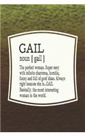 Gail Noun [ Gail ] the Perfect Woman Super Sexy with Infinite Charisma, Funny and Full of Good Ideas. Always Right Because She Is... Gail