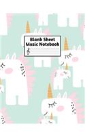 Blank Sheet Music Notebook