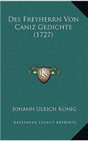 Des Freyherrn Von Caniz Gedichte (1727)