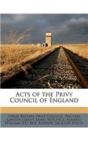 Acts of the Privy Council of England