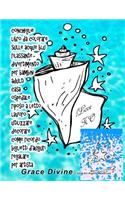 conchiglie libro da colorare sulle acque blu rilassante divertimento per bambini adulti casa ospedale riposo a letto lavoro utilizzare decorare come ricordo biglietti d'auguri regalare per artista Grace Divine