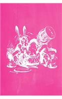 Alice in Wonderland Pastel Chalkboard Journal - Mad Hatter's Tea Party (Pink)