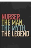 Mens Nurser The Man The Myth The Legend: : Vintage Father and Son Journal / Mens Papa The Man The Myth The Legend / Dad's Journal - 6 x 9 - 100 Pages - Great gift for Fathers Day