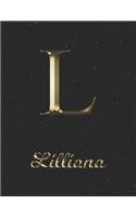 Lilliana: 1 Year Daily Planner (12 Months) - Yellow Gold Effect Letter L Initial First Name - 2020 - 2021 - 365 Pages for Planning - January 20 - December 20 