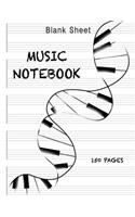 Blank Sheet Music Notebook Piano DNA