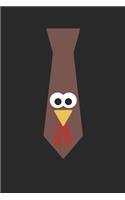 Thanksgiving Notebook - Turkey Tie Journal - Thanksgiving Gift for Him and Her - Thanksgiving Diary: Medium College-Ruled Journey Diary, 110 page, Lined, 6x9 (15.2 x 22.9 cm)