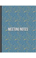 Meeting Notes: Detailed meeting notes journal for recording meeting minutes with detailed sections to keep track of attendees and action items. Cover(21)