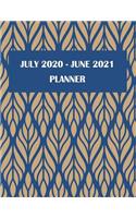 July 2020-June 2021 Planner: Calendar Book July 2020-June 2021 Weekly/Monthly/Yearly Calendar Journal, Large 8.5" x 11" 365 Daily journal Planner, 12 Months July-June Calendar, 
