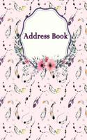 Address Book: Feathers Color Cover, Email Address Book and Contact Book, with A-Z Tabs Address, Phone, Email, Emergency Contact, Birthday 120 Pages 8.5" X 11"