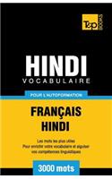 Vocabulaire Français-Hindi pour l'autoformation - 3000 mots