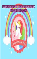 Unicorn Workout Notebook: Unicorn Workout Notebook, Create Your Own Workout Planner, Write Down Your Training Plan & Goals