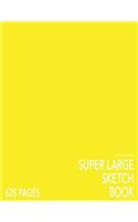Light Golden Yellow Super Large Sketchbook: Big Softcover Sketchbook, 625 Pages, Giant Sketchbook, Large Sketchbook for Drawing