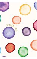 Notebook: Rainbow Watercolor Blobs Journal: 175-Page College-Ruled Watercolor Notebook(1 Cool Notebooks)