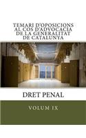 Temari d'oposicions al cos d'advocacia de la generalitat de Catalunya