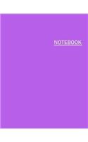 Notebook: Lined Notebook, Large (8.5 x 11 inches), 110 Pages - Bright Purple Cover