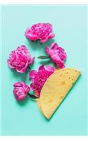 Pop Art Flower Taco Journal: Funky Floral Notebook - 120-Page Lined(1 Designer Notebooks)